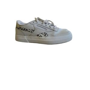 Reebok Club C Double Womens White Leopard Platform Sneakers H02786 Size 7.5